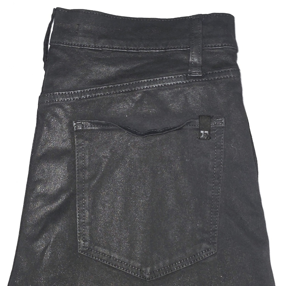 Joes Jeans Women The Mia High Rise Wide Leg Coated‎ Black Denim Pants Size 30X31